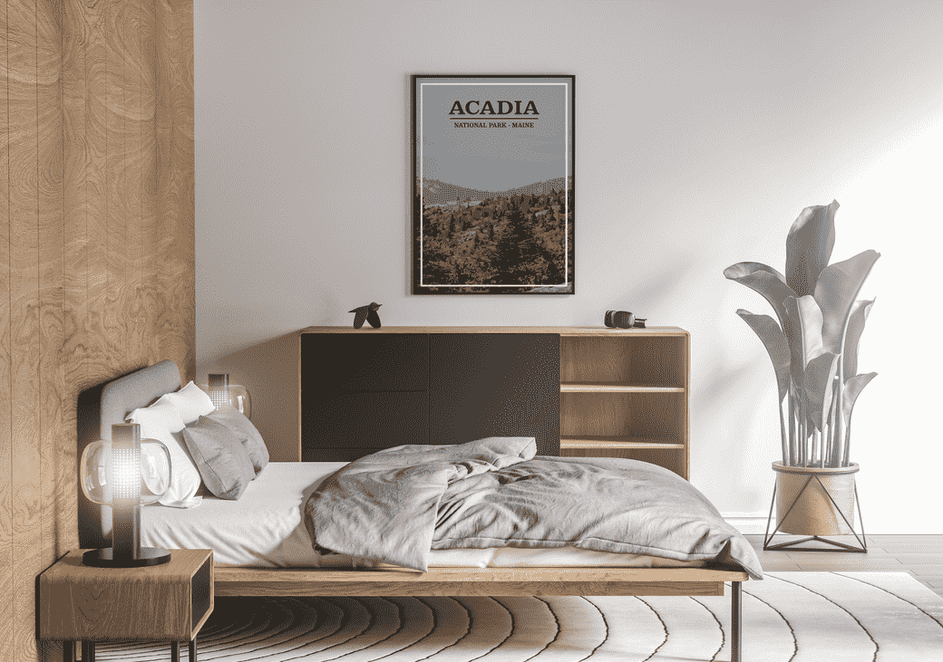 Acadia National Park Print | Vintage Style