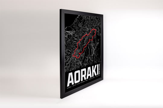 Aoraki / Mount Cook National Park – Perimeter Map Print