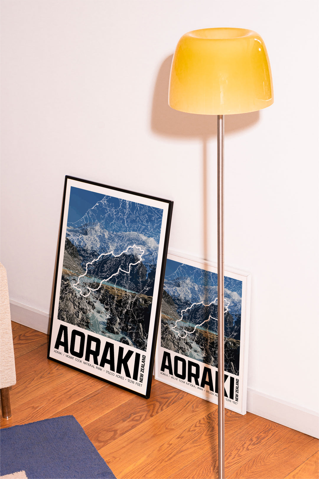 Aoraki / Mount Cook National Park – Perimeter Map Print