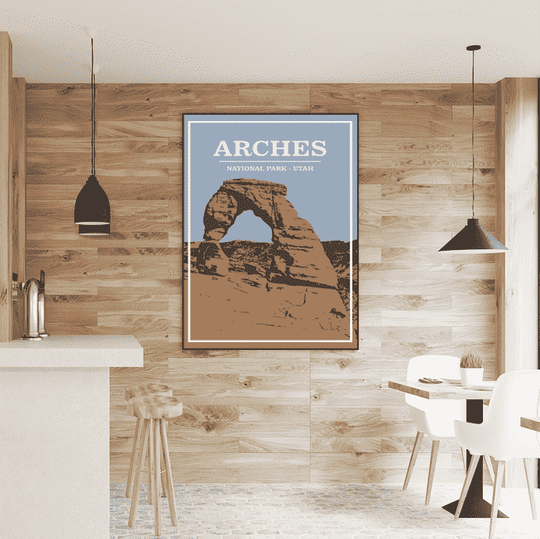 Arches National Park Print | Vintage Style