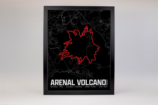 Arenal Volcano National Park – Perimeter Map Print