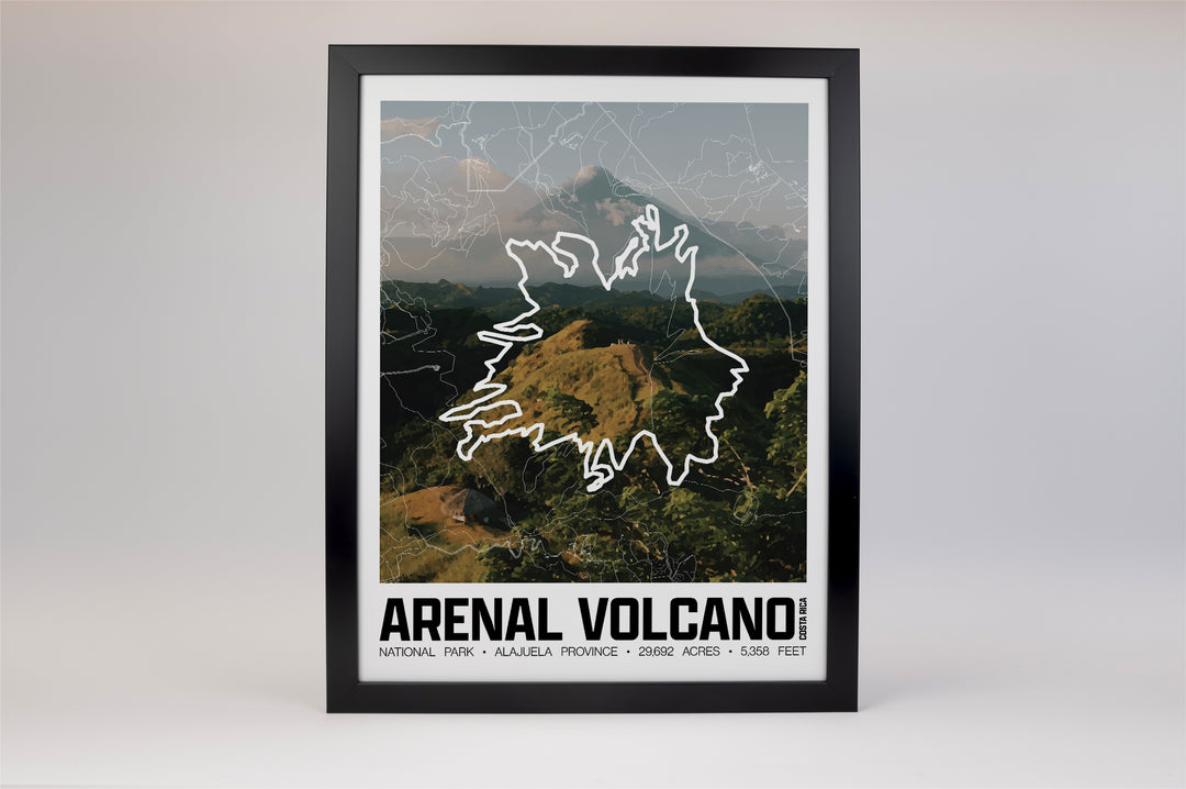 Arenal Volcano National Park – Perimeter Map Print