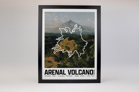 Arenal Volcano National Park – Perimeter Map Print