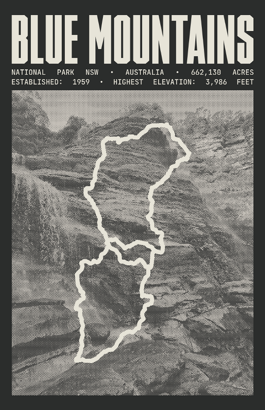 Blue Mountains National Park Poster