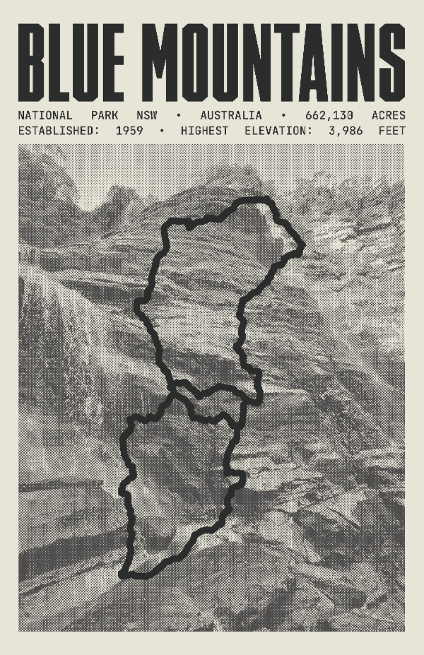 Blue Mountains National Park Poster