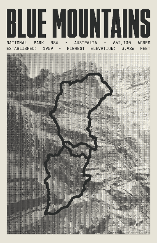 Blue Mountains National Park Poster