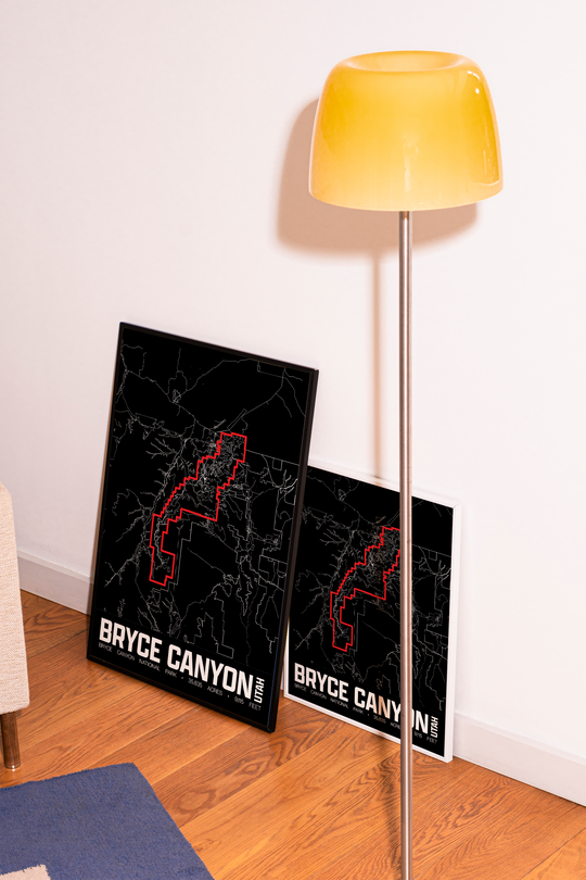 Bryce Canyon National Park – Perimeter Map Print