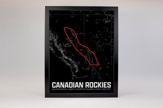 Canadian Rockies – Perimeter Map Print