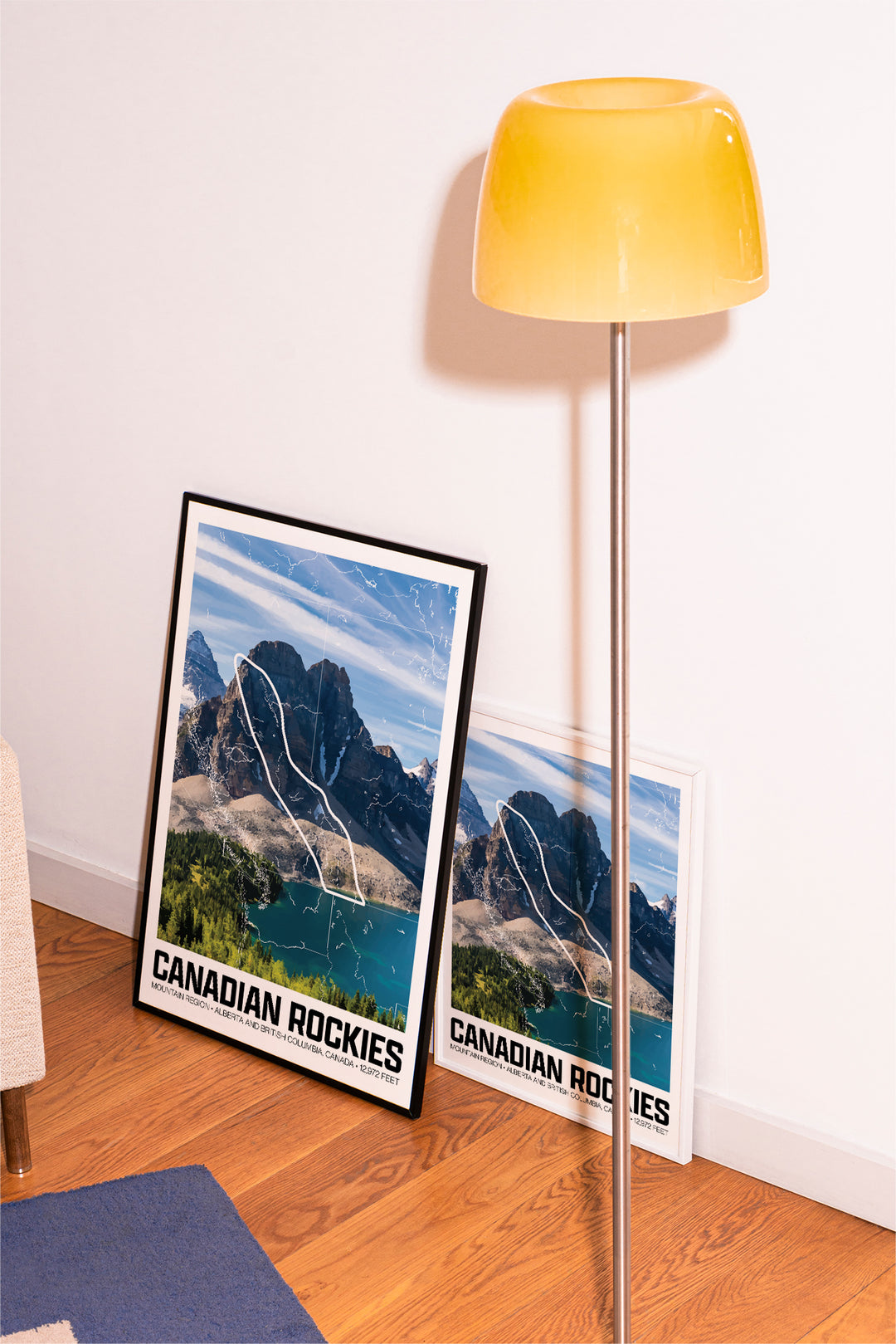 Canadian Rockies – Perimeter Map Print
