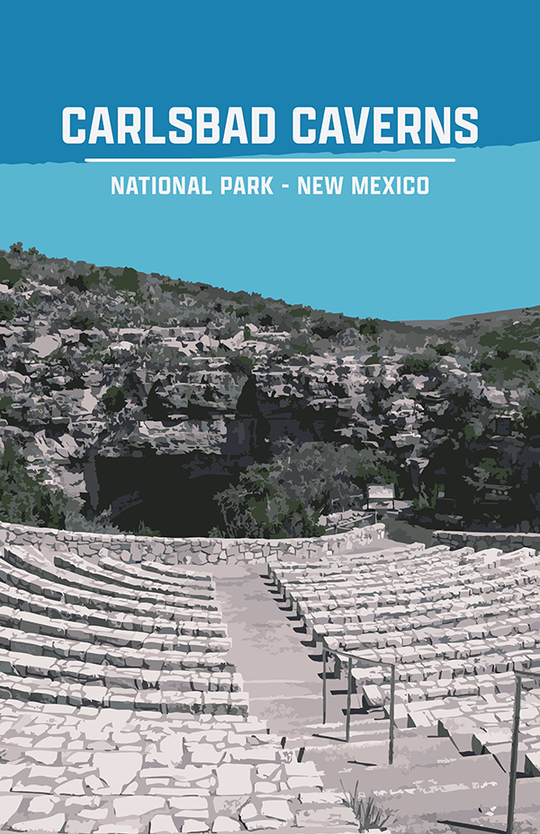 Carlsbad Caverns National Park Print | Vintage Style