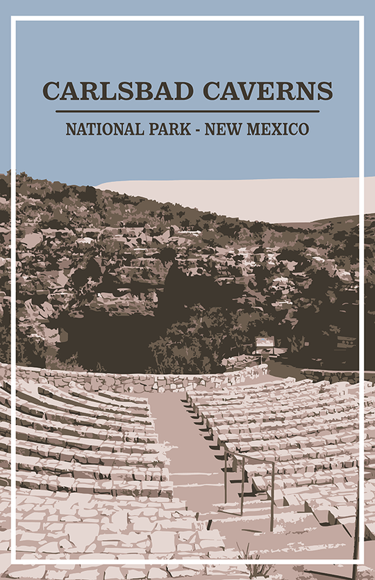 Carlsbad Caverns National Park Print | Vintage Style