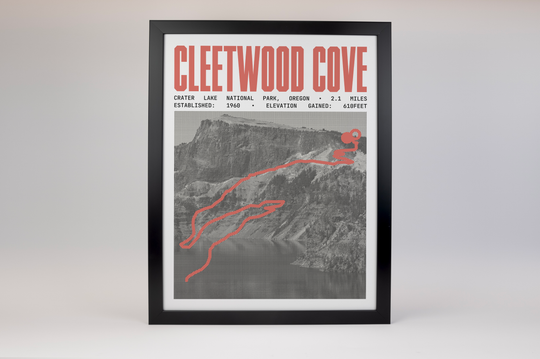 Cleetwood Cove Trail Poster | Crater Lake National Park Prints