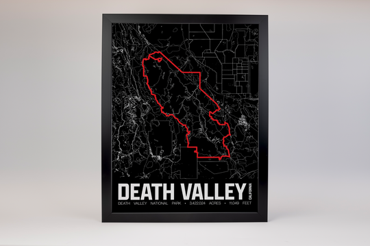 Death Valley National Park – Perimeter Map Print