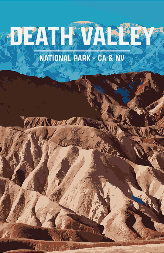 Death Valley National Park Print | Vintage Style