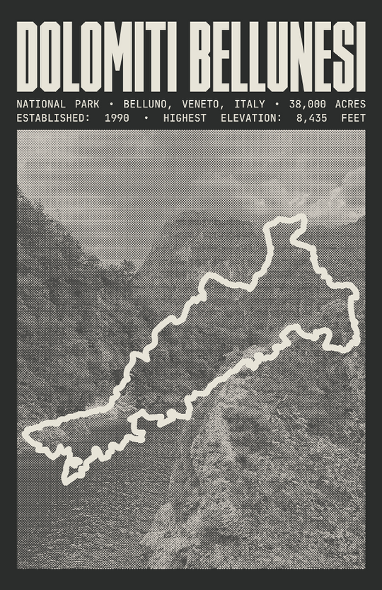 Dolomiti Bellunesi National Park Poster