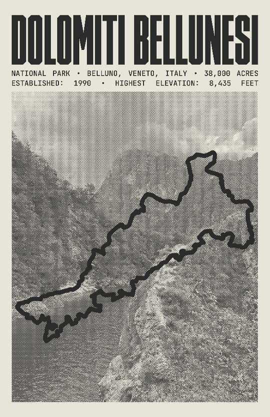 Dolomiti Bellunesi National Park Poster