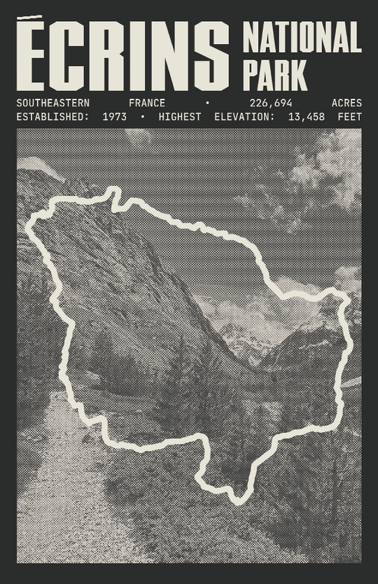 Écrins National Park Poster