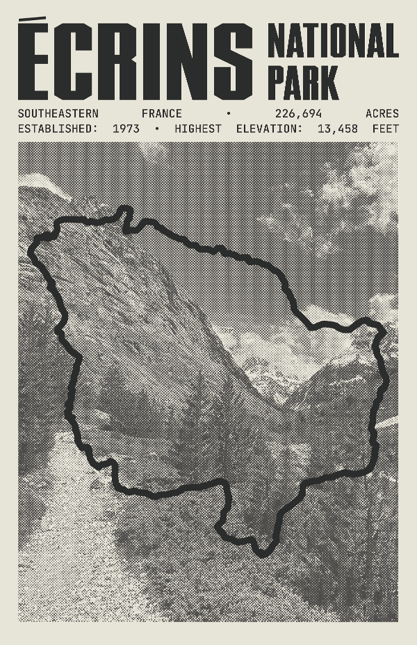 Écrins National Park Poster