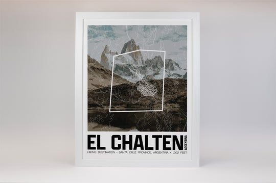 El Chalten – Perimeter Map Print