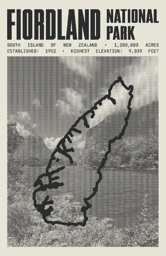 Fiordland National Park Poster