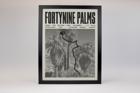 Fortynine Palms Oasis Trail Poster | Joshua Tree National Park Prints