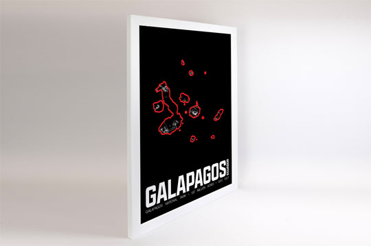 Galapagos National Park – Perimeter Map Print