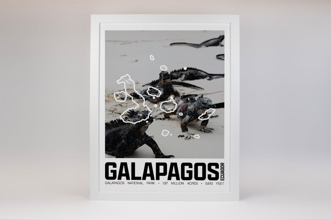 Galapagos National Park – Perimeter Map Print