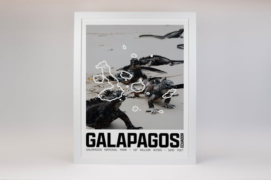 Galapagos National Park – Perimeter Map Print