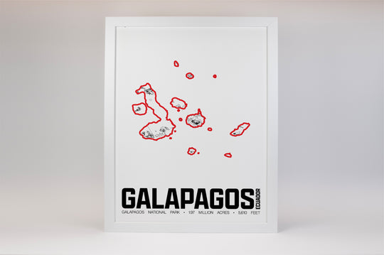 Galapagos National Park – Perimeter Map Print