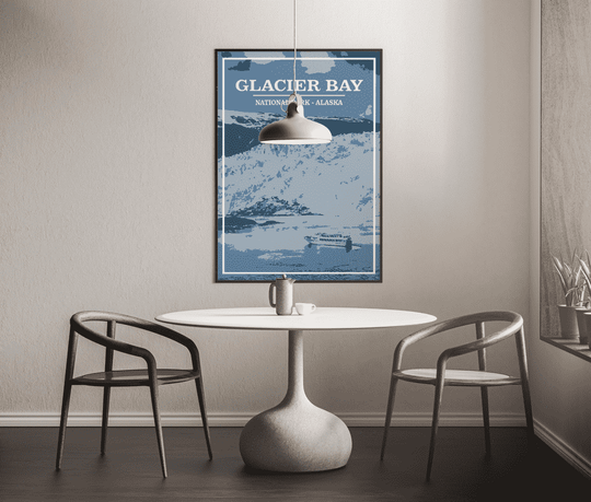 Glacier Bay National Park Print | Vintage Style