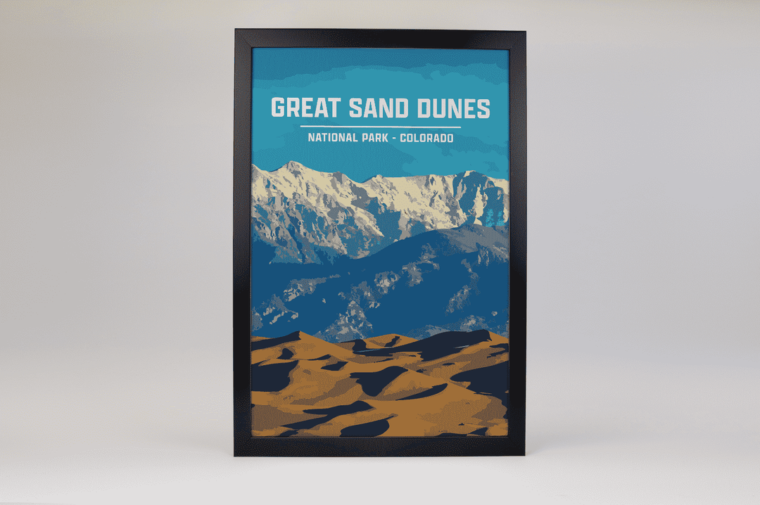 Great Sand Dunes National Park Print | Vintage Style