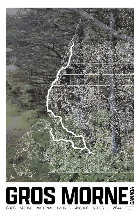 Gros Morne National Park – Perimeter Map Print