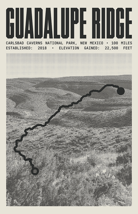 Guadalupe Ridge Trail Poster | Carlsbad Caverns National Park Prints