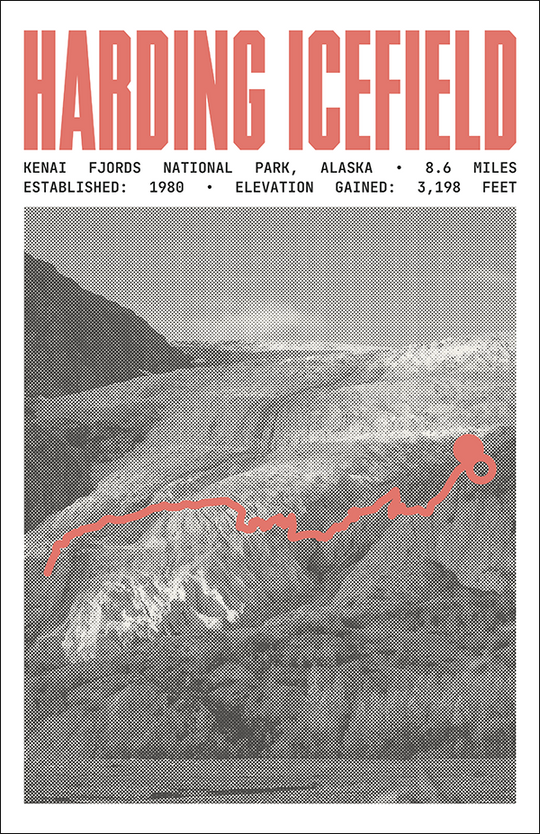Harding Icefield Trail Poster | Kenai Fjords National Park Prints