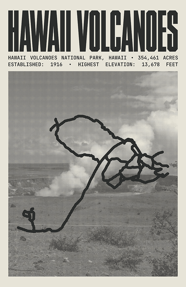 Hawaii Volcanoes National Park Poster