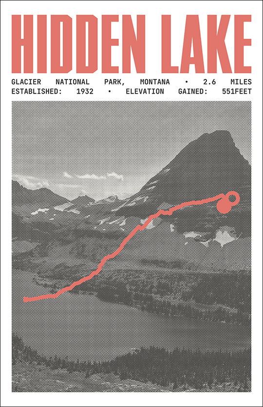 Hidden Lake Overlook Poster | Glacier National Park Prints
