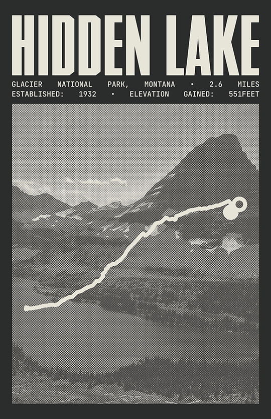 Hidden Lake Overlook Poster | Glacier National Park Prints