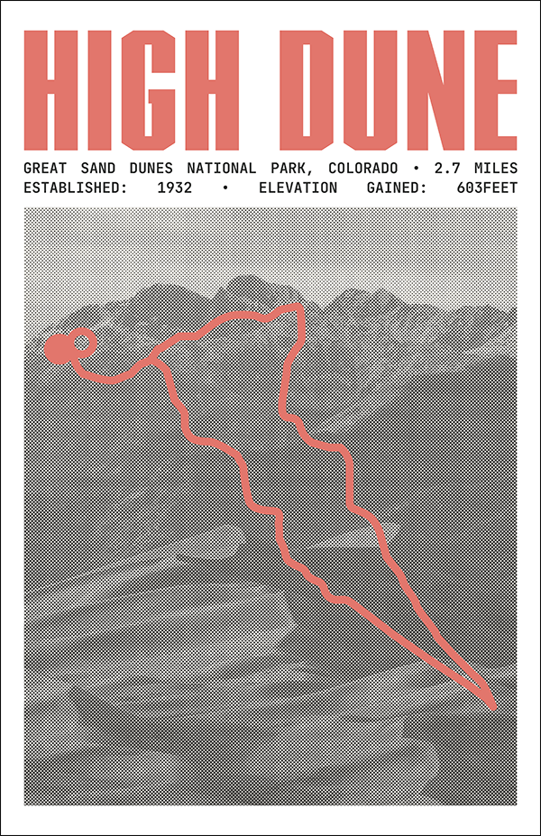 High Dune Loop Poster | Great Sand Dunes National Park Prints