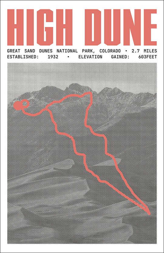 High Dune Loop Poster | Great Sand Dunes National Park Prints