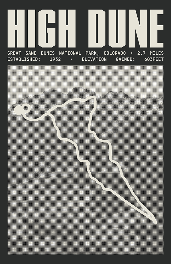High Dune Loop Poster | Great Sand Dunes National Park Prints
