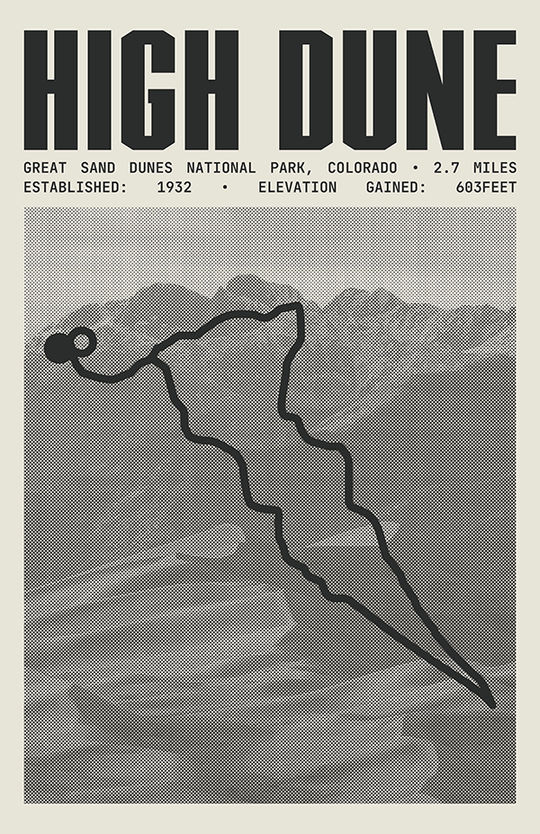 High Dune Loop Poster | Great Sand Dunes National Park Prints
