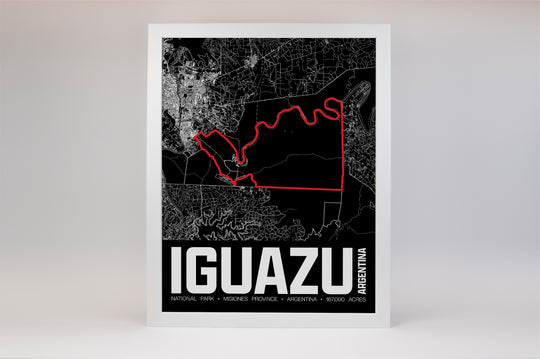 Iguazu National Park – Perimeter Map Print