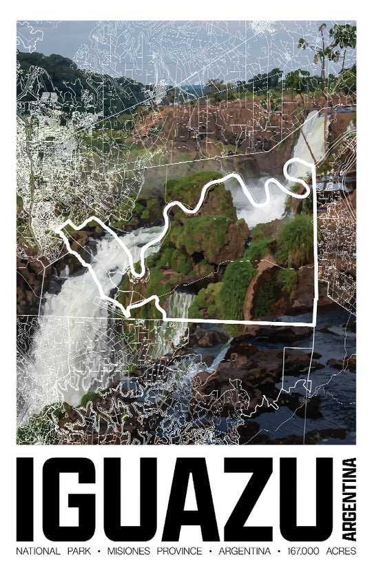 Iguazu National Park – Perimeter Map Print