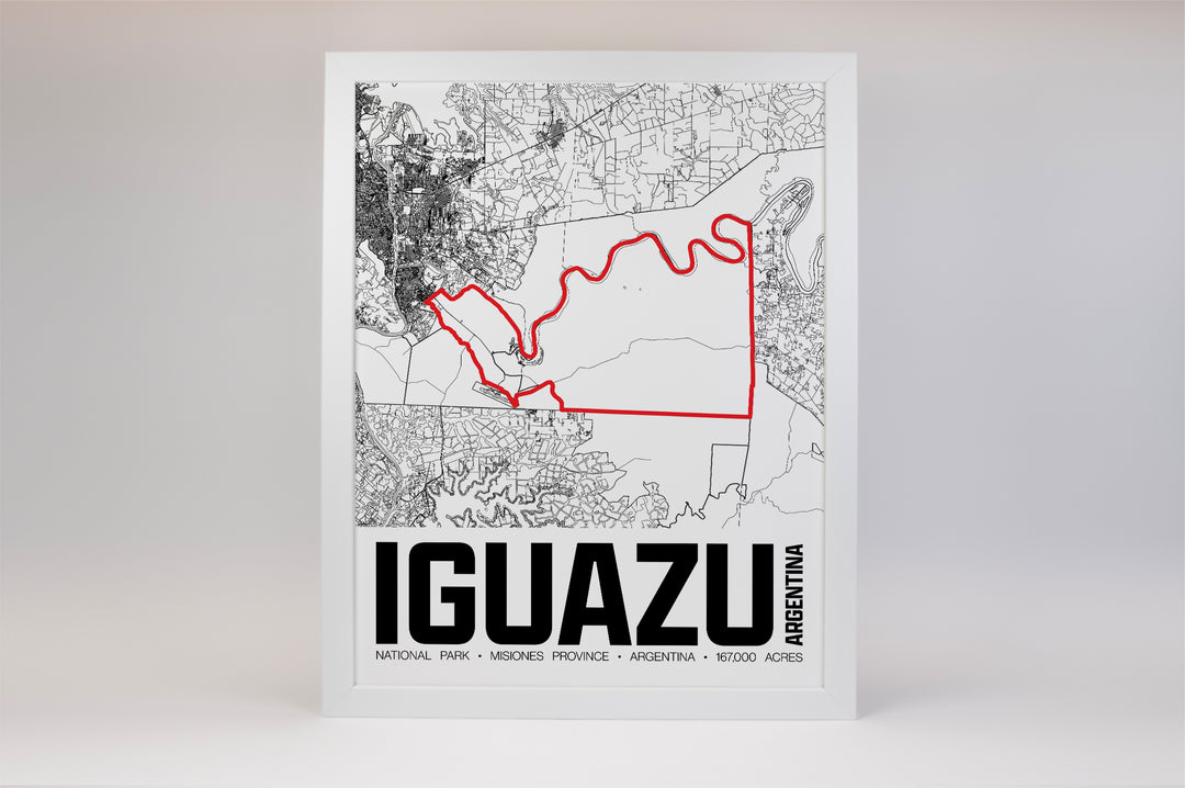 Iguazu National Park – Perimeter Map Print