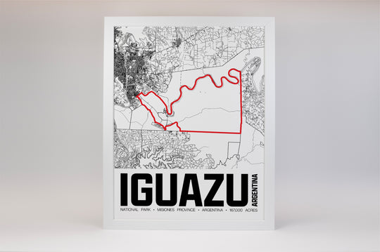Iguazu National Park – Perimeter Map Print