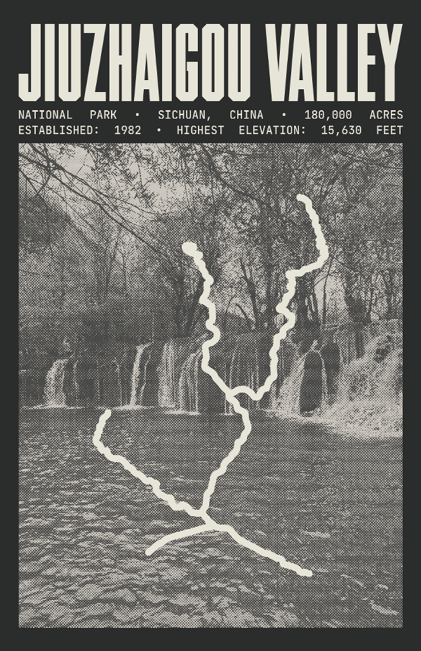Jiuzhaigou Valley National Park Poster