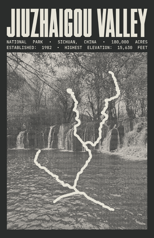 Jiuzhaigou Valley National Park Poster