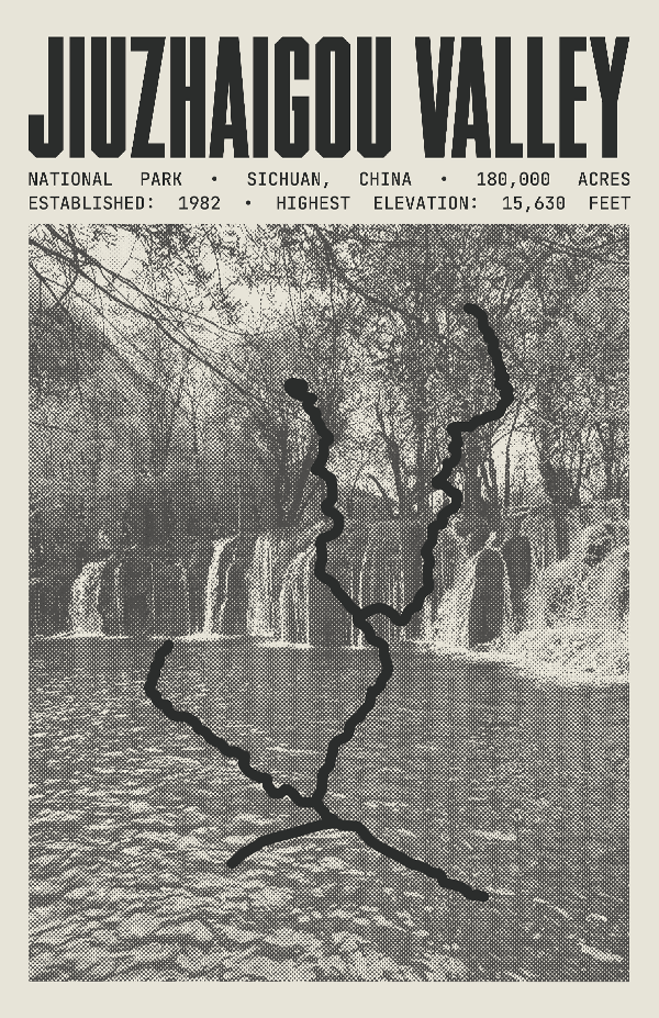 Jiuzhaigou Valley National Park Poster