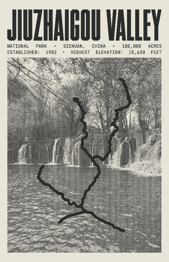 Jiuzhaigou Valley National Park Poster