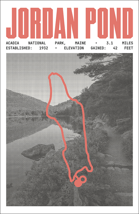 Jordan Pond Path Poster | Acadia National Park Prints